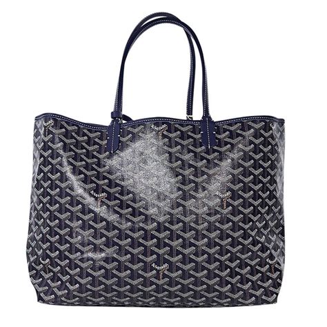 goyard navy blue tote